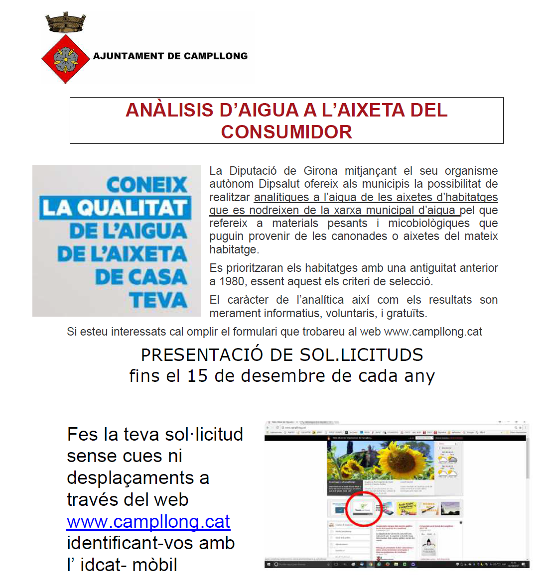 ANALISIS D'AIGUA